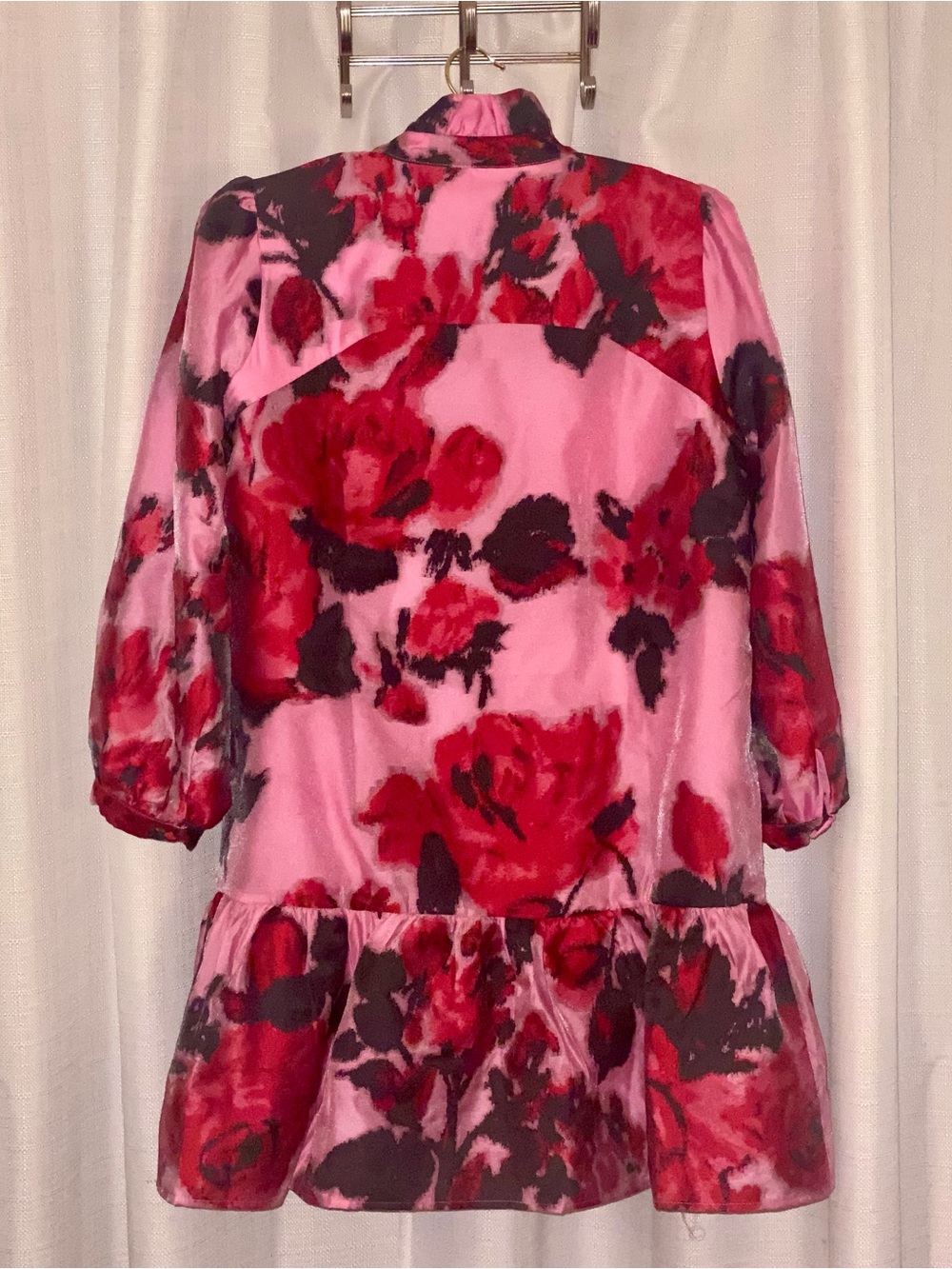 Tuckernuck Palmerston Red Rose Back Pink Jaquard Dress - Picture 4 of 7